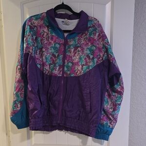 Vintage Puma Jacket Womens Medium Full Zip Up Athletic Track‎ Jacket Purple